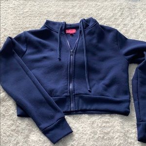 Royal purple crop top sweater